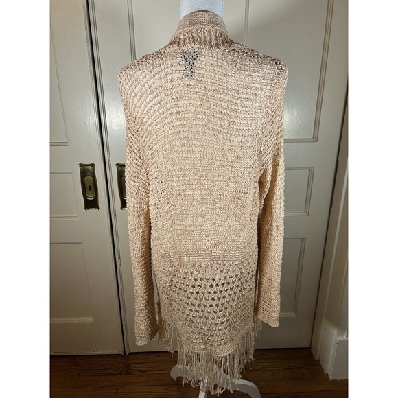 Chicos Women’s Travelers Collection Fringe Cardigan Size Large - Picture 8 of 16